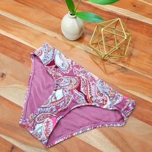 ⭐️2 for $17 Alex Marie Paisley Bikini Bottoms purple pink blue and white size 10